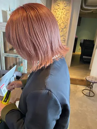 ミディアム カラー 似合わせカラーパーマ 🌿kitin米川のヘアスタイル