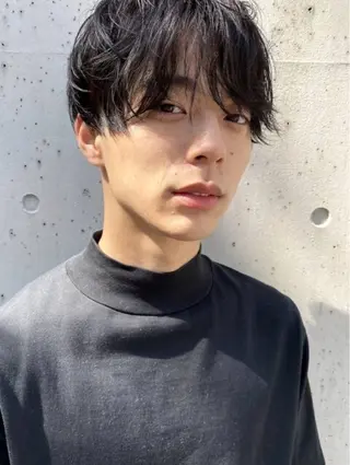 メンズ 𝘕𝘰𝘯/メンズ カット/カットパーマのヘアスタイル