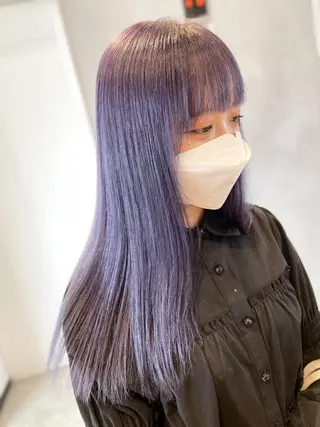 ロング カラー ハイトーン×レイヤー ／遠藤将太のヘアスタイル