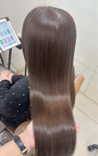 セミロング カラー 頭皮×髪質改善 透明感カラー💎中村のヘアスタイル