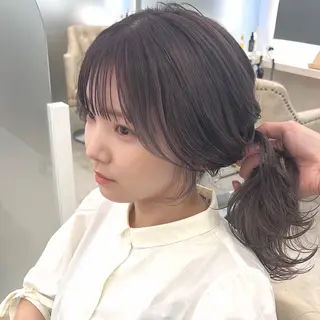 セミロング acanthus by milly高槻所属・顔まわりカット／ 髪質改善／ボブ／中山のヘアスタイル