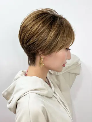 ショート カラー 渋谷レイヤーカット❌ 縮毛矯正専門/武田涼のヘアスタイル