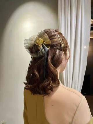ミディアム ヘアアレンジ 🌼花屋併設🌼 木下奈々望のヘアスタイル