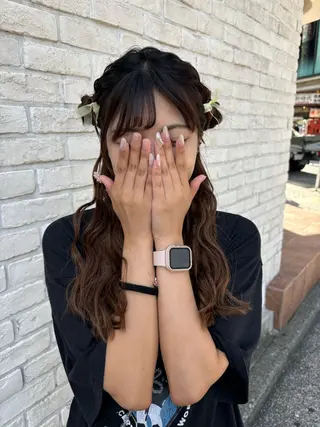 ヘアアレンジ ゆるふわパーマ🌼 アレンジ🌼リョウカのヘアスタイル