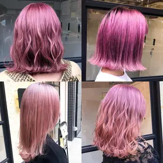セミロング カラーモデル募集中 美容室ハピスのヘアスタイル