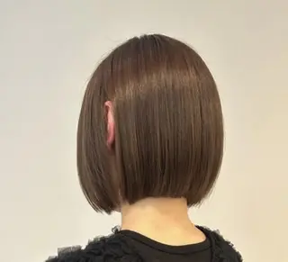ミディアム カラー 柔らかい縮毛矯正/ ボブ/北林のヘアスタイル