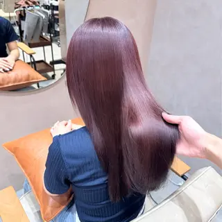 カラー りな🪽カット /縮毛/透明感カラーのヘアスタイル