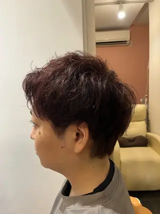 ショート カラー メンズ 【大人髪】men's パーマ/潤艶髪のヘアスタイル