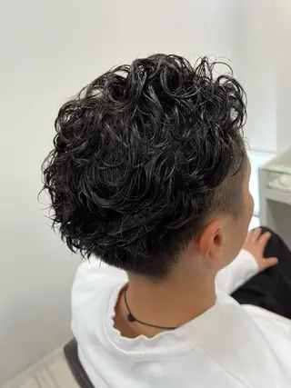 ショート パーマ メンズ 奥野 理香子のヘアスタイル