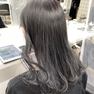 ロング カラー ヘアアレンジ 韓国ヘア/縮毛 /大人透明感🫧のヘアスタイル