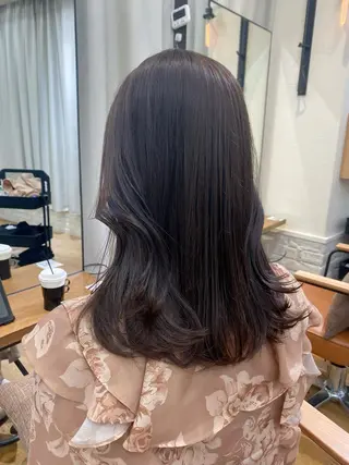 ロング カラー ヘアアレンジ 銀座/前髪顔まわり/ 透明感カラー/danのヘアスタイル