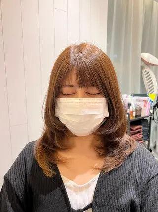 ミディアム デジタルパーマ募集‪ 平木亜美‪のヘアスタイル