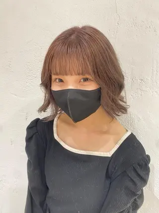 ミディアム 🍋暖色カラーヘアア レンジniina🍋のヘアスタイル