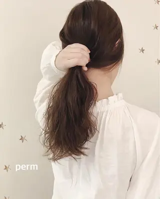 ロング パーマ 市川 千夏のヘアスタイル