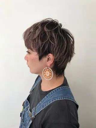 ショート クロスパーマ松永裕久 似合わせカットのヘアスタイル
