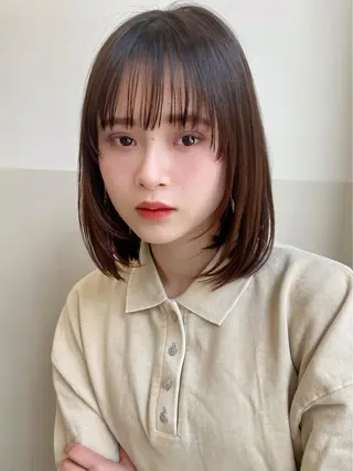 ミディアム カラー 🪭risa 暖色/レイヤー🪭のヘアスタイル