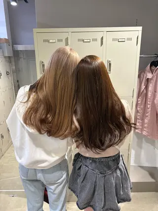 カラー 透明感ベージュ🤎 ナチュラルレイヤーのヘアスタイル