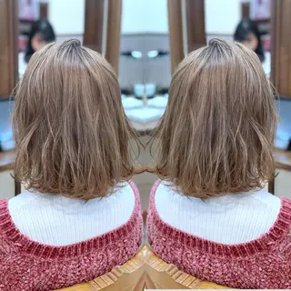 ミディアム カラー 竹内 結希のヘアスタイル