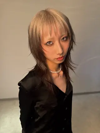 セミロング 【ロングウルフカット 姫カット】伊藤裕哉のヘアスタイル