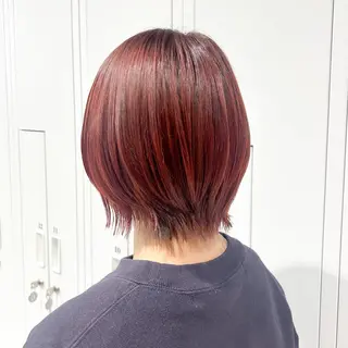 ショート カラー 🤡暖色レイヤー 🤡みさきのヘアスタイル