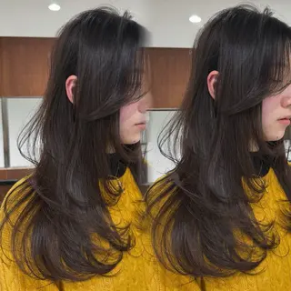 ロング 韓国レイヤー💋/ ワンホン/NANAのヘアスタイル