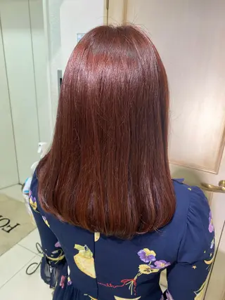 セミロング カラー ヘアアレンジ 透明感カラー 古山 結季🌙🖤のヘアスタイル