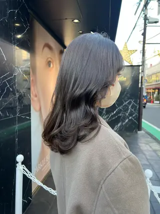 セミロング カラー 似合わせヘア🫶🏻 つきいてるみのヘアスタイル