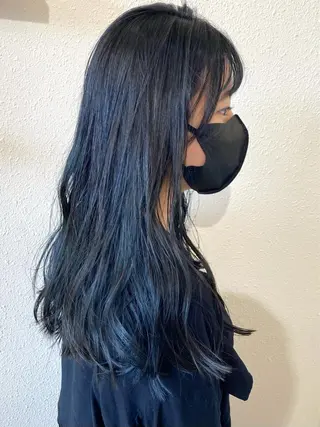 ロング カラー 中川 茜里のヘアスタイル