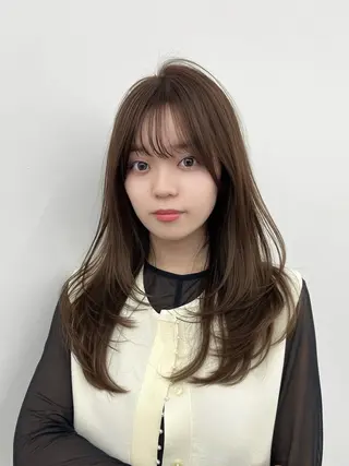 ロング カラー レイヤーカット顔周り /アレンジ伊藤彪真のヘアスタイル