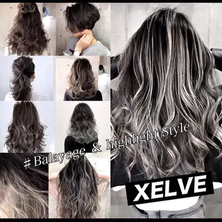 ミディアム カラー ヘアアレンジ Mika XELVEのヘアスタイル