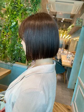 ショート 縮毛矯正 髪質改善 韓国風レイヤー 吉田のヘアスタイル