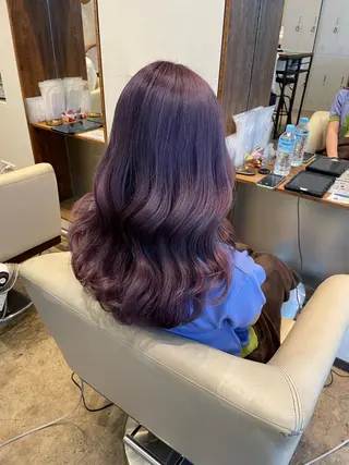 ロング カラー 【完全個室】髪質改善 暖色カラー/山崎唯奈のヘアスタイル