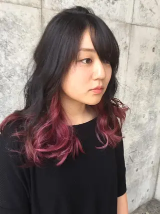 ミディアム カラー 及川 光のヘアスタイル