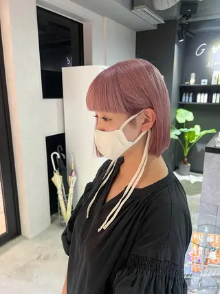 ショート カラー 🎀ダブルカラー/ ピンク×ガーリー🎀のヘアスタイル