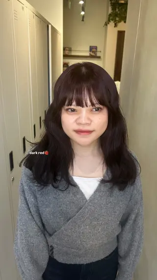 ミディアム おしゃれボブ/暖色 カラー🧶いろはのヘアスタイル