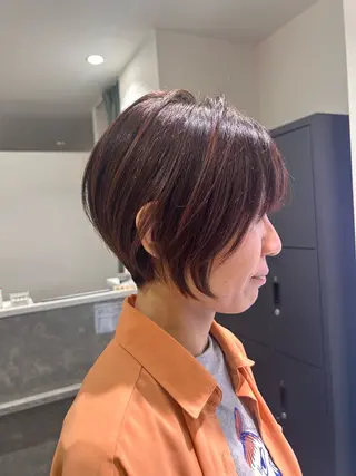 ショート 🤎オリーブカラー× パーマ特化💫森口のヘアスタイル