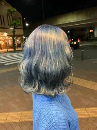 ミディアム カラー 菊地 旬のヘアスタイル