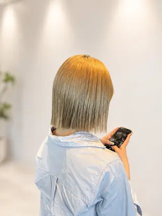 ショート ボブ/ブリーチなし艶 カラー🫧sHOMaのヘアスタイル