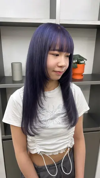 セミロング MiRI💜地毛級 エクステ✖似合わせ技のヘアスタイル