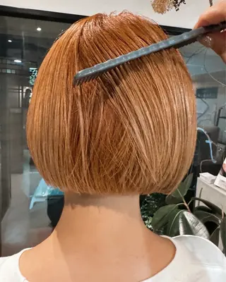 ショート カラー ハイトーン/パーマ 大名 sakiのヘアスタイル