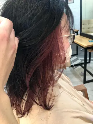 ミディアム カラー 和田 真弥のヘアスタイル