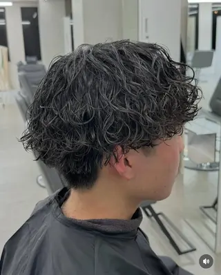パーマ メンズ ブリーチ×縮毛矯正 💫だいちのヘアスタイル