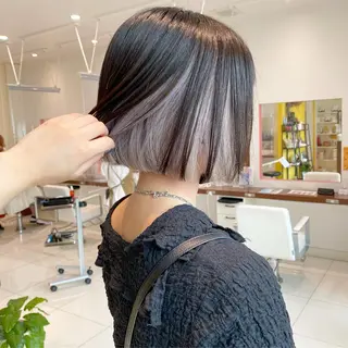ミディアム カラー ウルフカット ハッシュカット/七海のヘアスタイル
