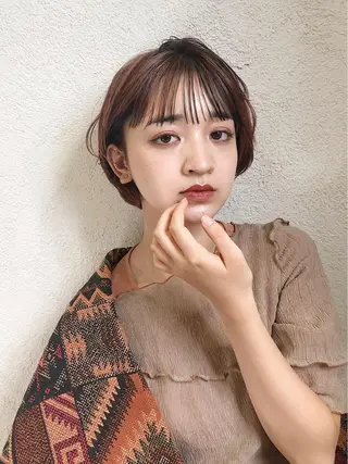 ショート カラー shel津山の手店所属・似合わせカット✂️ 稲垣亮平のヘアスタイル