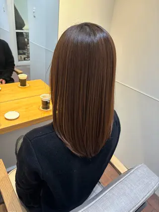 ミディアム マンツーマン 縮毛矯正/マユコのヘアスタイル