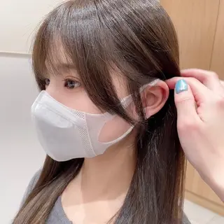 セミロング カラー 🤎小顔レイヤー /ベージュ🤎友香のヘアスタイル