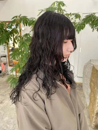 ロング ショート/パーマ /muku サリのヘアスタイル