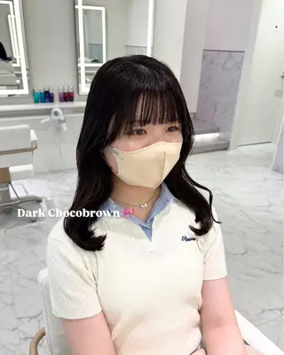 セミロング カラー ParveMix🎀 稲垣 詞葉のヘアスタイル