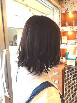 ミディアム カラー 髪質改善・縮毛矯正/ 下村陽平のヘアスタイル