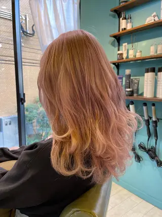 ロング カラー 末石 智のヘアスタイル